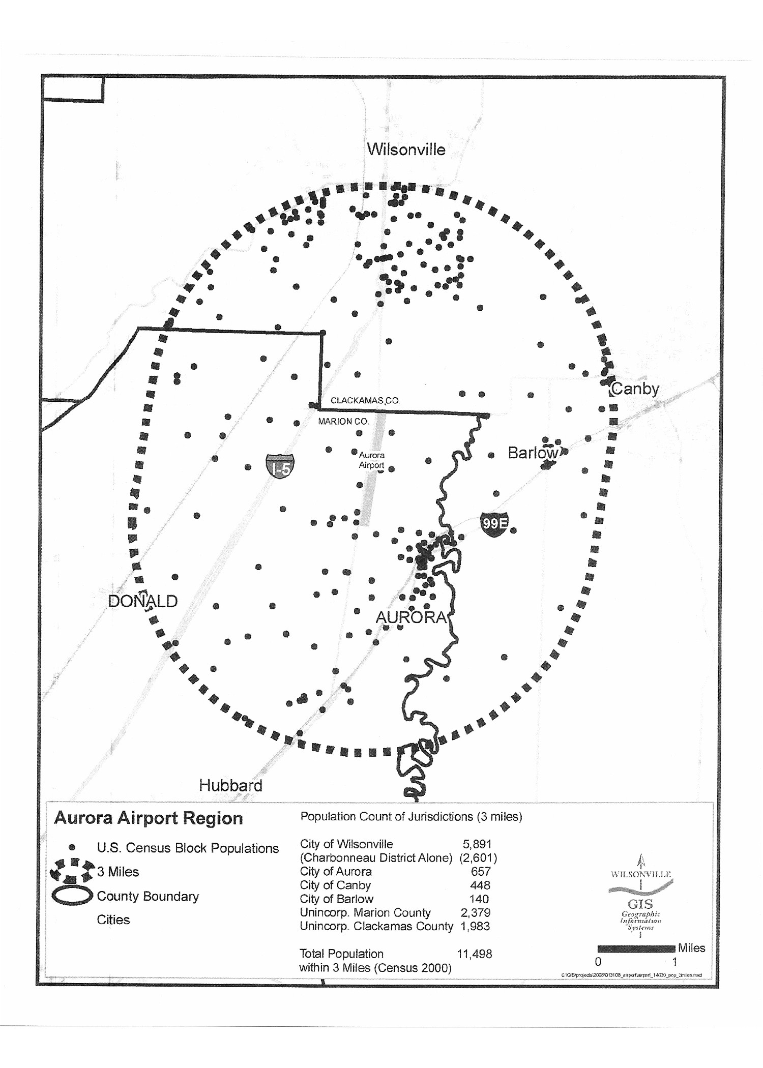 Aurora Airport Region Impact Zone Map