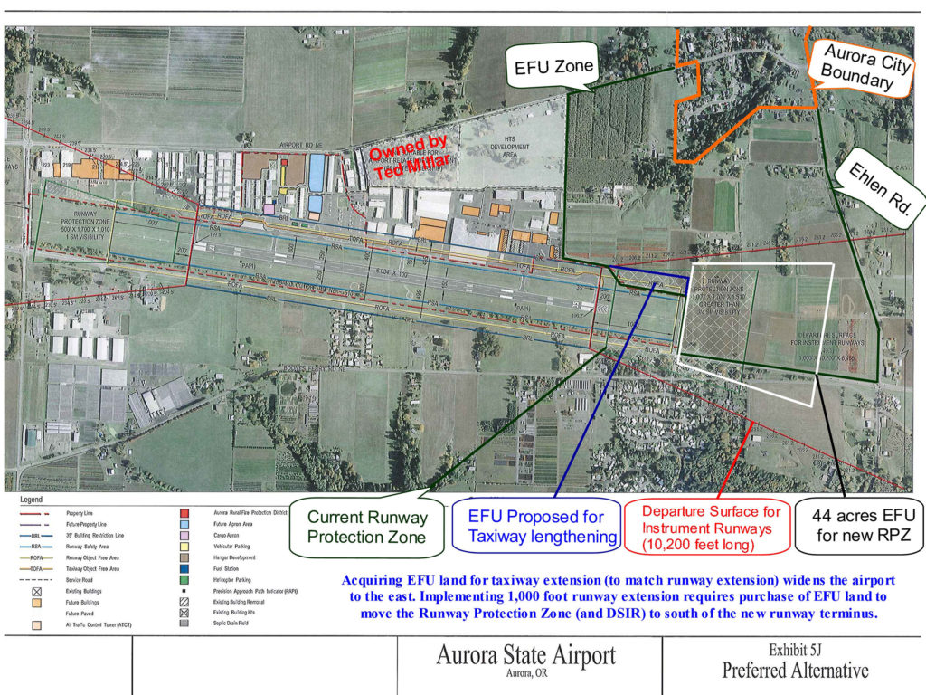 Aurora Airport Runway Extension with Aurora City Boundary