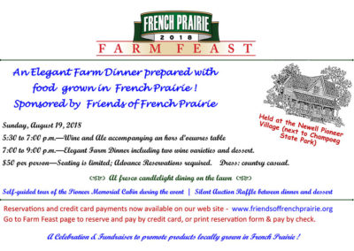 Farm Feast 2018 Menu Card 2