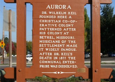 Aurora Historical Marker Sign