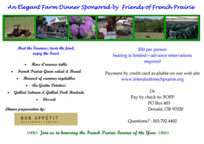 Farm Feast Menu Card 2019 Front